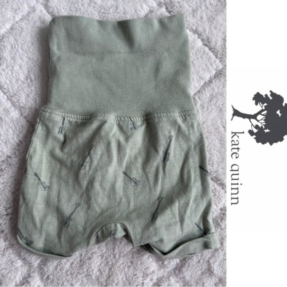 Kate Quinn | Green Guitars Little Liam Gusset Roll Shorts | Size 0-3 Months
